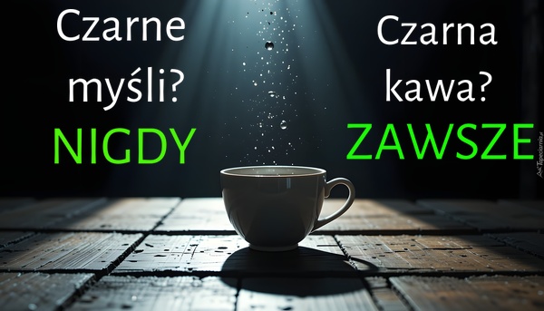 Czarne myśli? NIGDY Czarna kawa? ZAWSZE