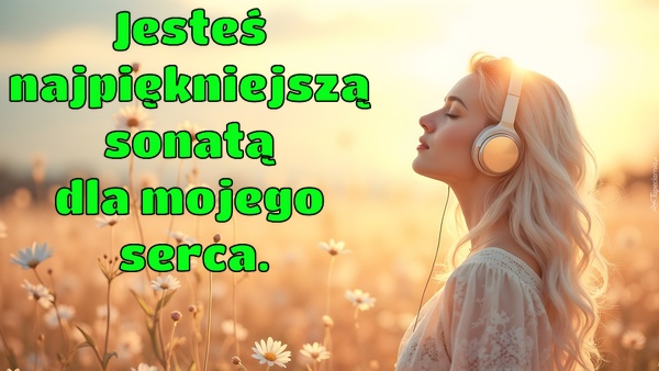 Jesteś najpiękniejszą sonatą dla mojego serca