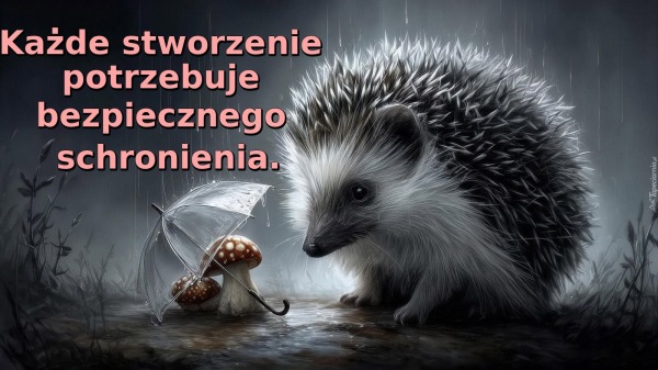 Każde stworzenie potrzebuje bezpiecznego schronienia