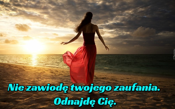 Nie zawiodę twojego zaufania. Odnajdę Cię