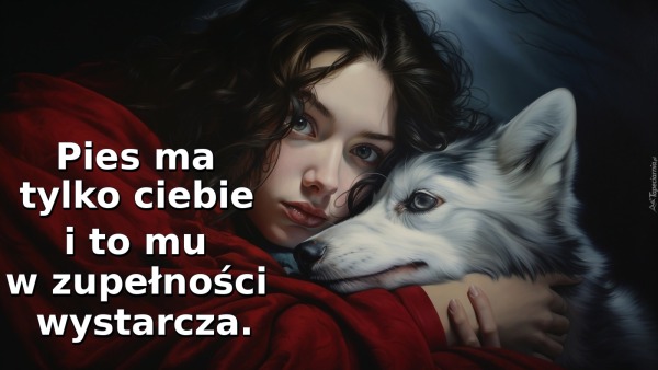 Pies ma tylko ciebie i to mu w zupełności wystarcza