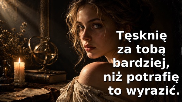 Tęsknię za tobą bardziej, niż potrafię to wyrazić