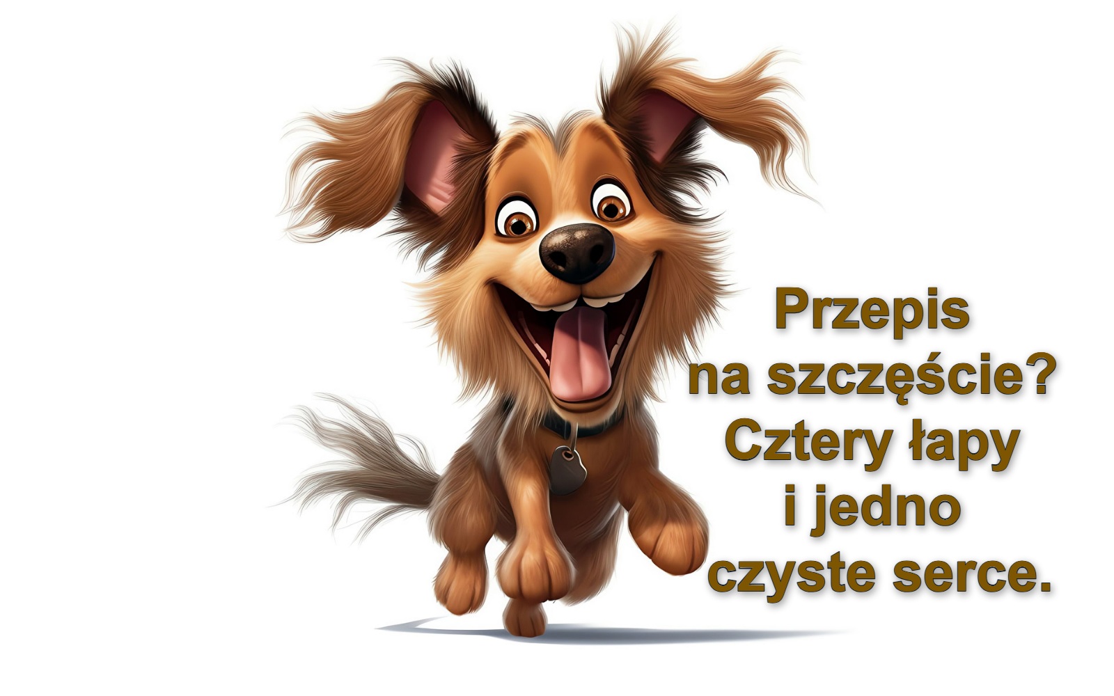 Przepis 
na szczęście? 
Cztery łapy 
i jedno 
czyste serce.