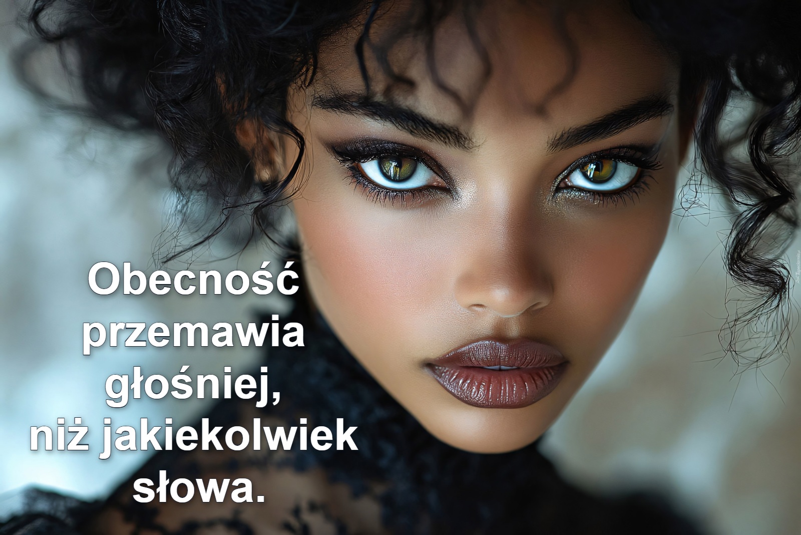 Obecność 
przemawia 
głośniej, 
niż jakiekolwiek 
słowa.