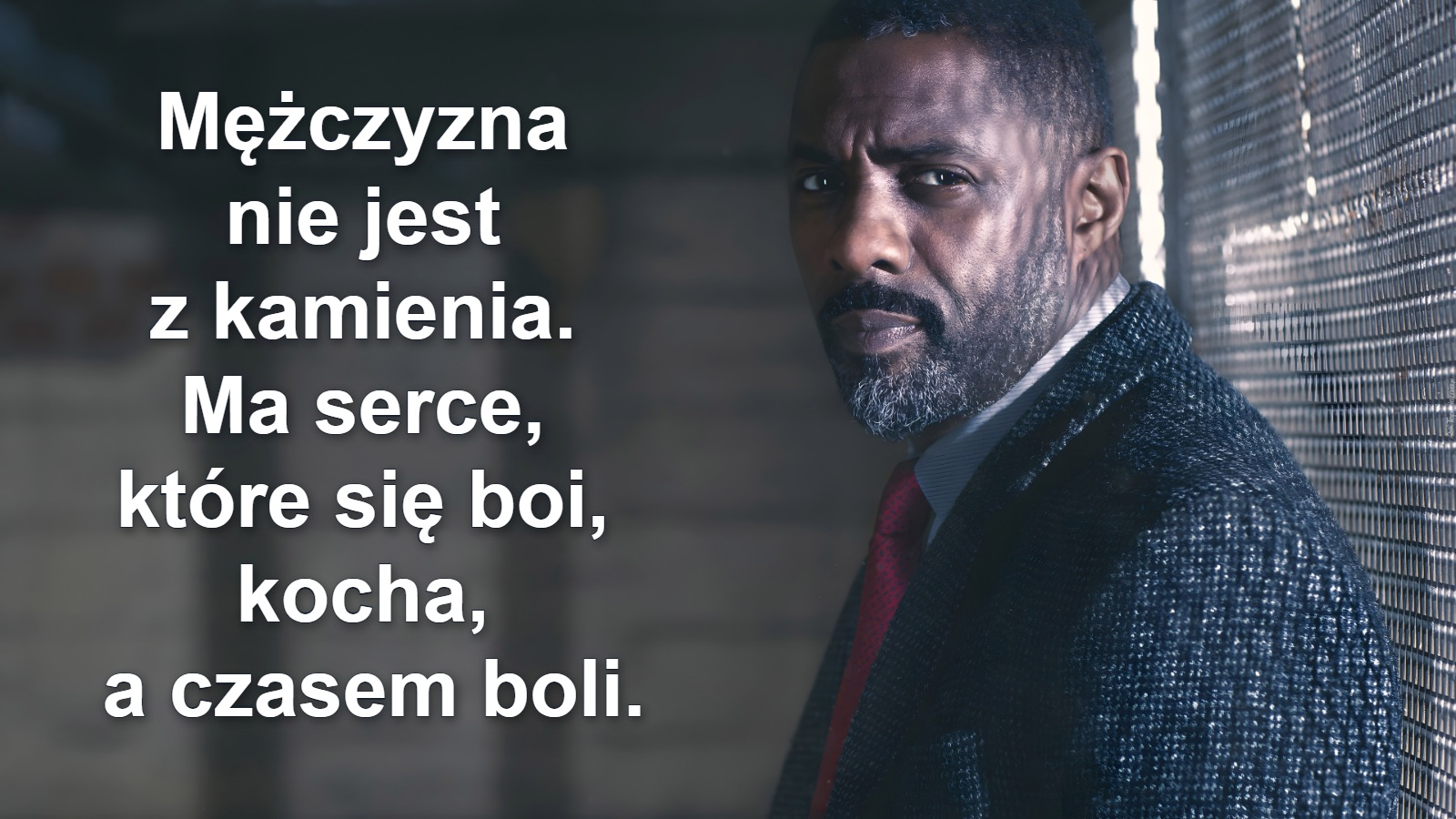 Mężczyzna 
nie jest 
z kamienia. 
Ma serce, 
które się boi, 
kocha, 
a czasem boli.