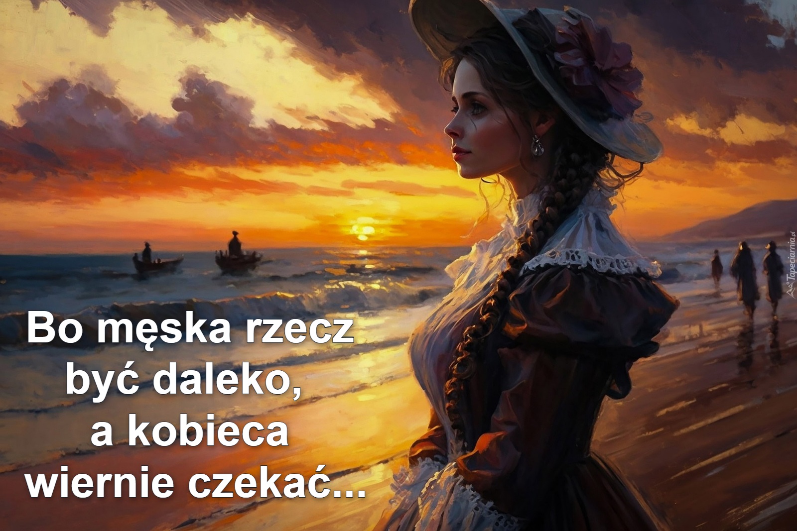Bo męska rzecz 
być daleko,  
a kobieca 
wiernie czekać...