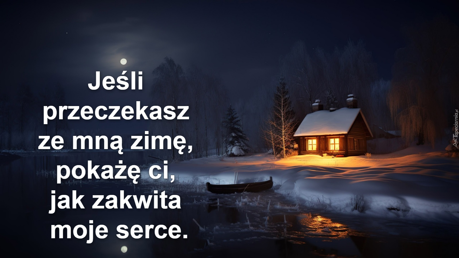 Jeśli 
przeczekasz 
ze mną zimę, 
pokażę ci, 
jak zakwita 
moje serce.
