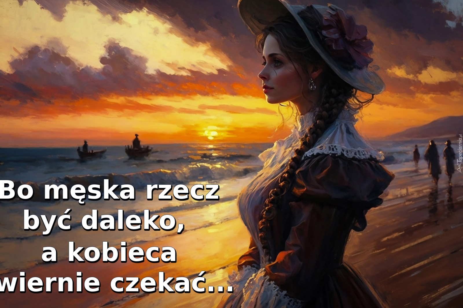 Bo męska rzecz być daleko, a kobieca wiernie czekać