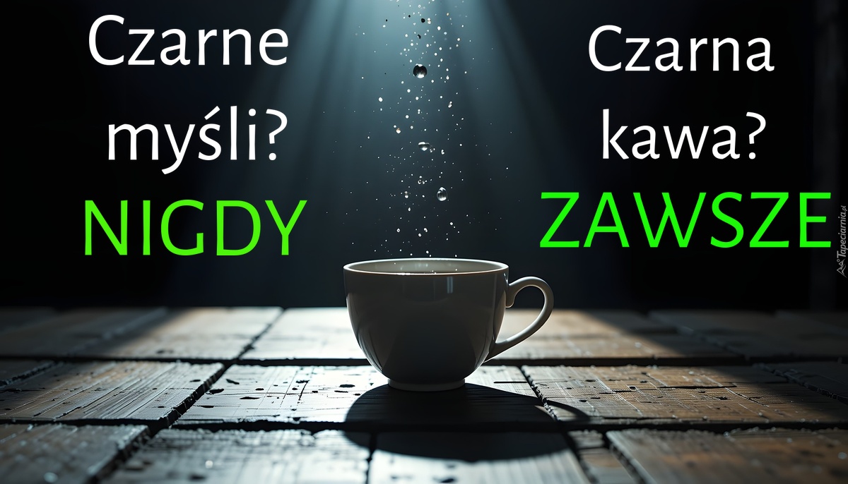 Czarne myśli? NIGDY Czarna kawa? ZAWSZE