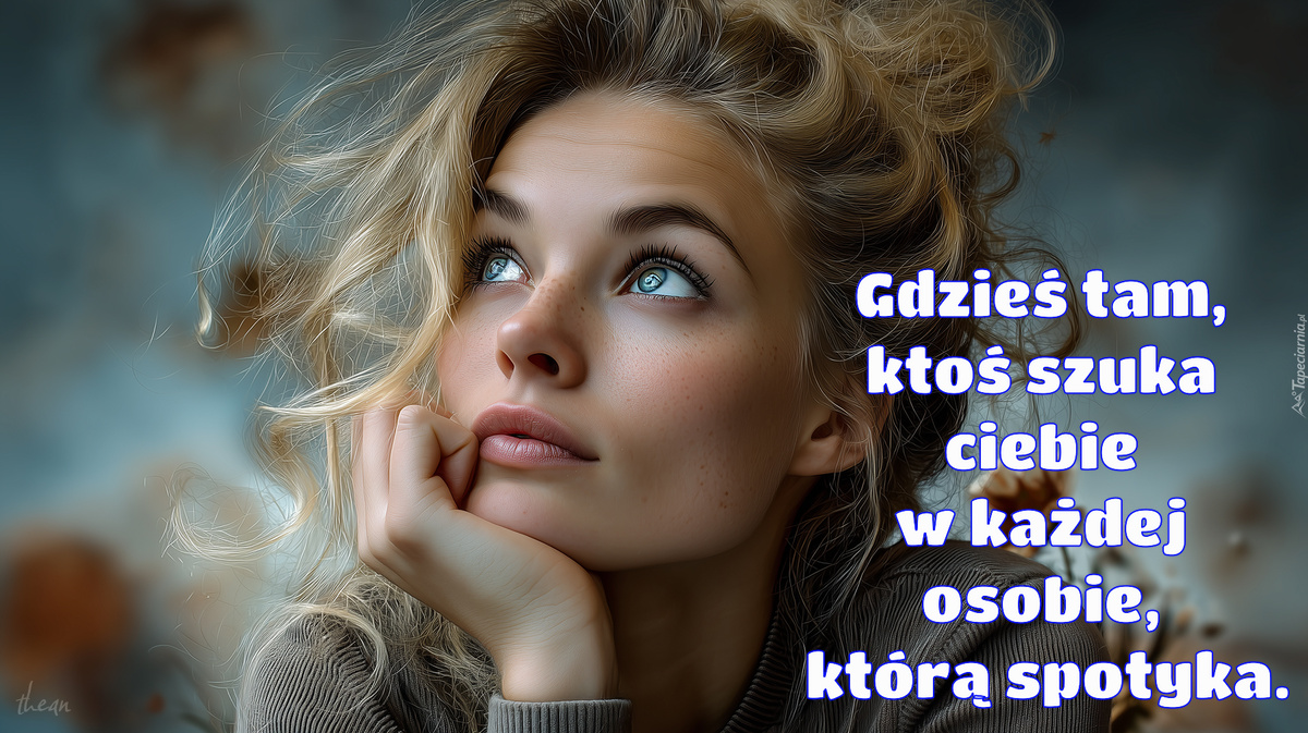 Gdzieś tam, ktoś szuka ciebie w każdej osobie, którą spotyka