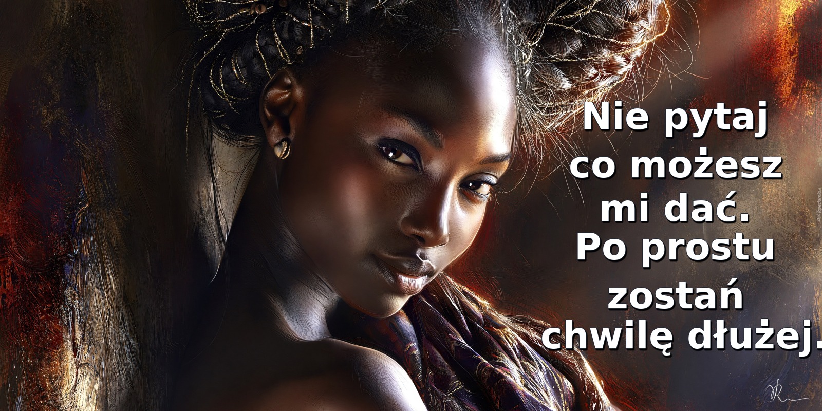 Nie pytaj co możesz mi dać. Po prostu zostań chwilę dłużej