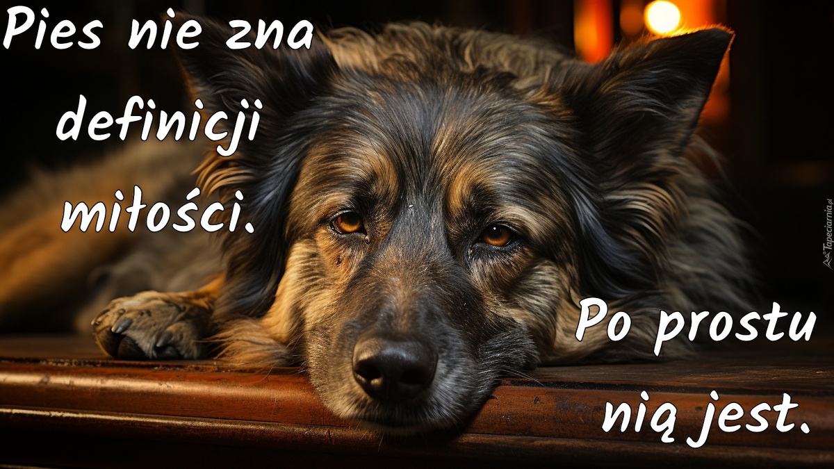 Pies nie zna definicji miłości. Po prostu nią jest