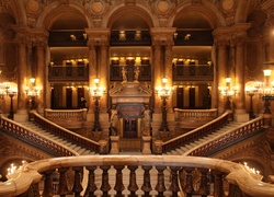 Francja, Paryż, Opera Palais Garnier, Wnętrze, Schody